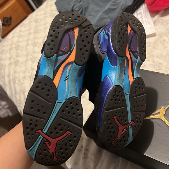 Air Jordan 8 Retro “Aqua” size 4.5 in men. Size 6 in women. Comes with box - Picture 5 of 6